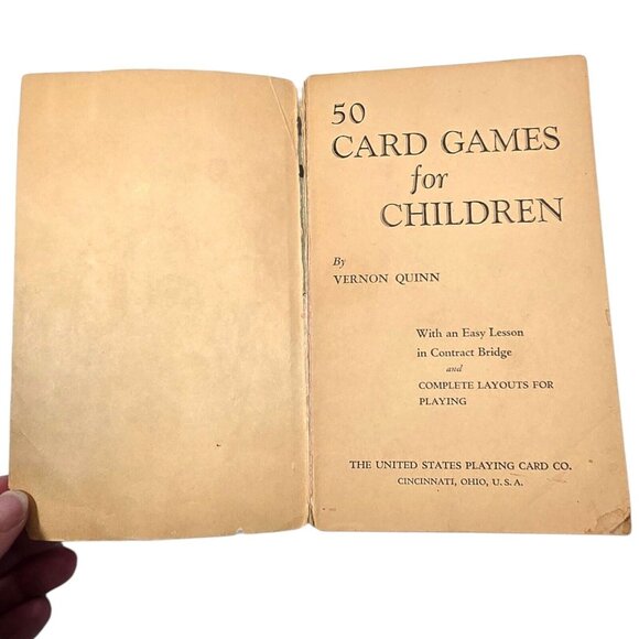 Vintage 1946 Book 50 Card Games for Children Vernon Quinn Whitman Ephemera - Picture 4 of 11